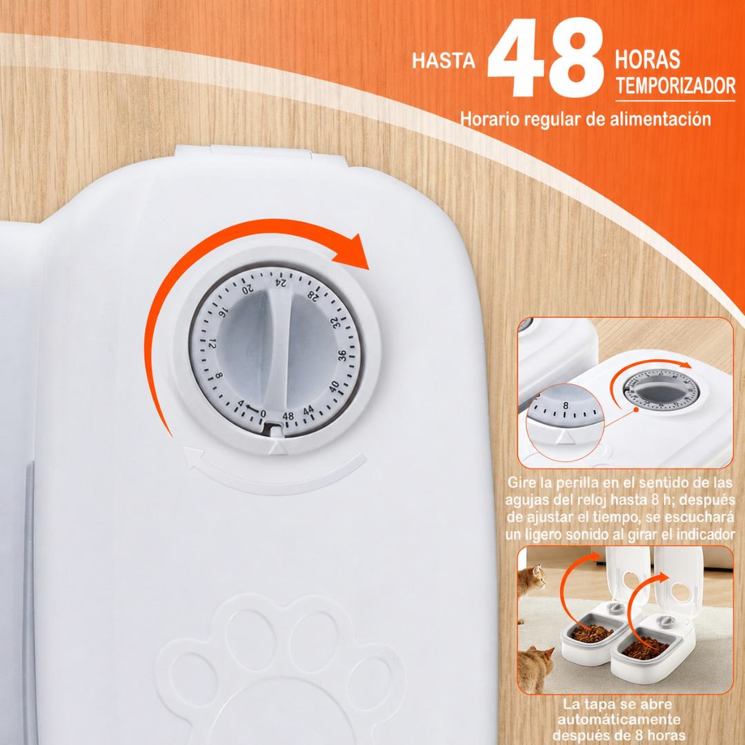 PetTimer Duo™ Comedero Mascotas Con Temporizador