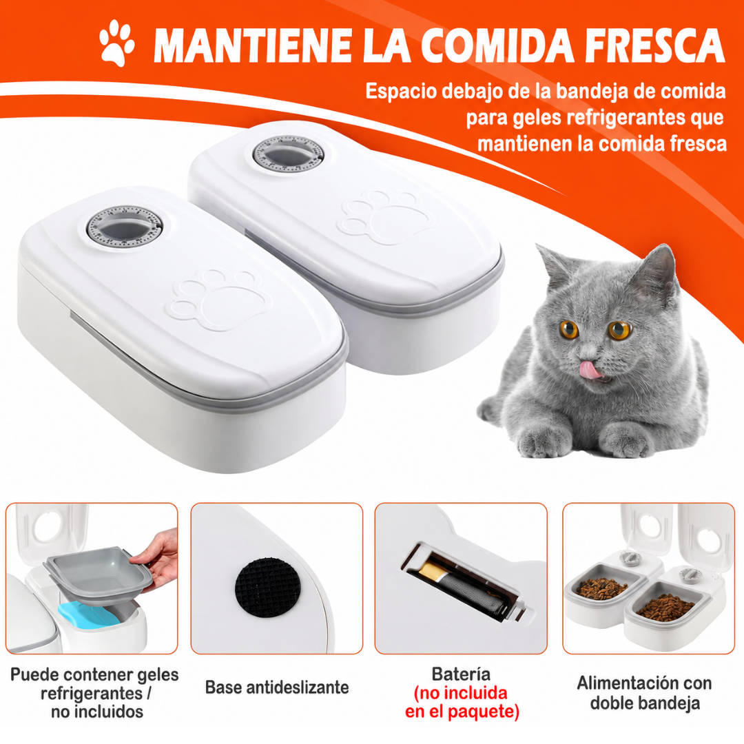 PetTimer Duo™ Comedero Mascotas Con Temporizador